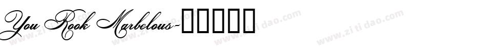 You Rook Marbelous字体转换